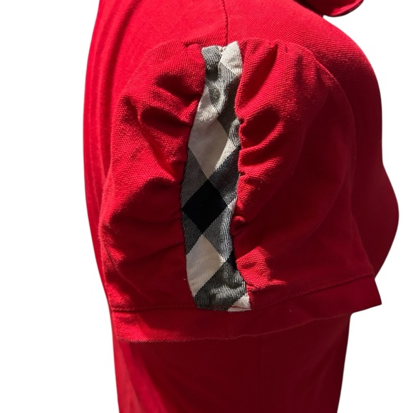 Women’s Burberry Polo Shirt Red Size Large - Picture 3 of 6